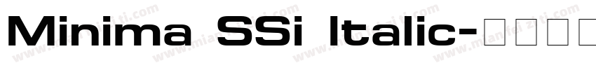 Minima SSi Italic字体转换
